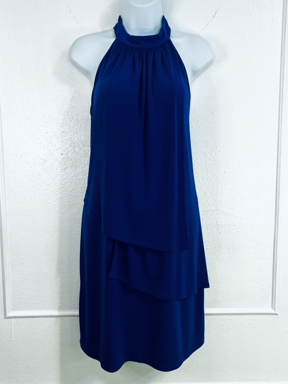 Laundry by Design One-Shoulder Layered Dress - Royal Blue